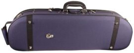 Clam shaped violin case closed