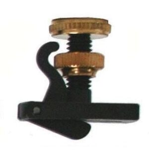 Mini violin string adjuster - loop end black/gold