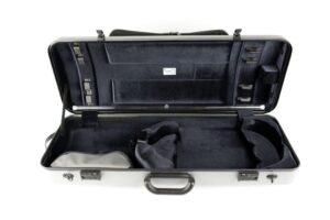 Bam Hightech oblong viola case (silver with pocket)