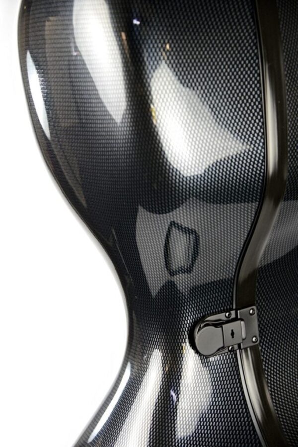 BAM Hightech 3.5 Compact Black Carbon Cello case detail
