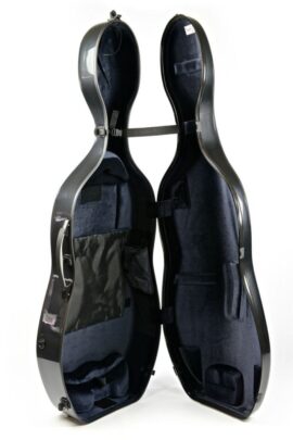 BAM Hightech 4.4 cello case Black Carbon open