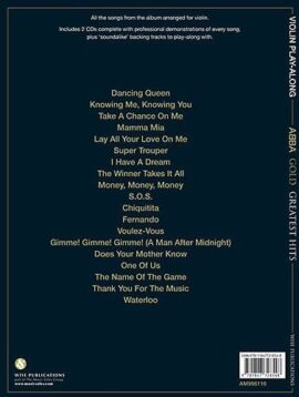 Abba gold playalong, for violin
