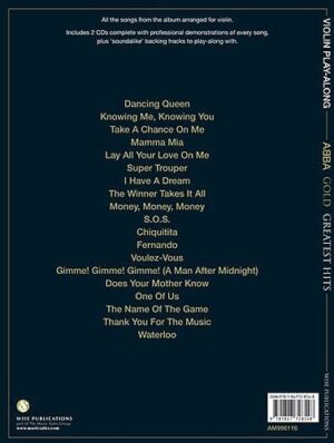 Abba gold playalong, for violin