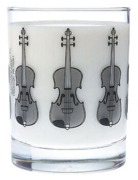 Clear glass Tumbler - Violin design