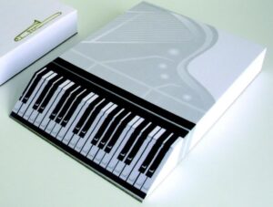A6 slant pad with music design
