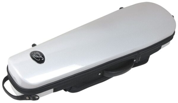 Pedi Steel Shield shaped Violin case (White)