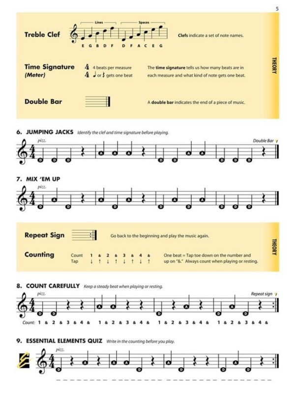 Essential Elements for strings violin book 1 page 3