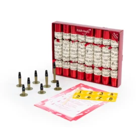 Deluxe musical Christmas crackers with 8 whistles