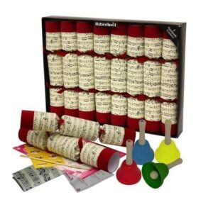 Eight handmade deluxe Handbell Christmas crackers with a musical twist!