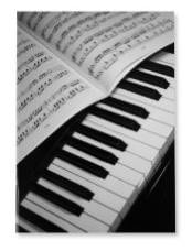 Notebook - lined paper 20 pages - piano