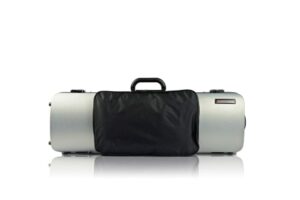 BAM Hightech Oblong Silver Violin case with pocket