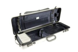 BAM hightech oblong SILVER violin case (with pocket)