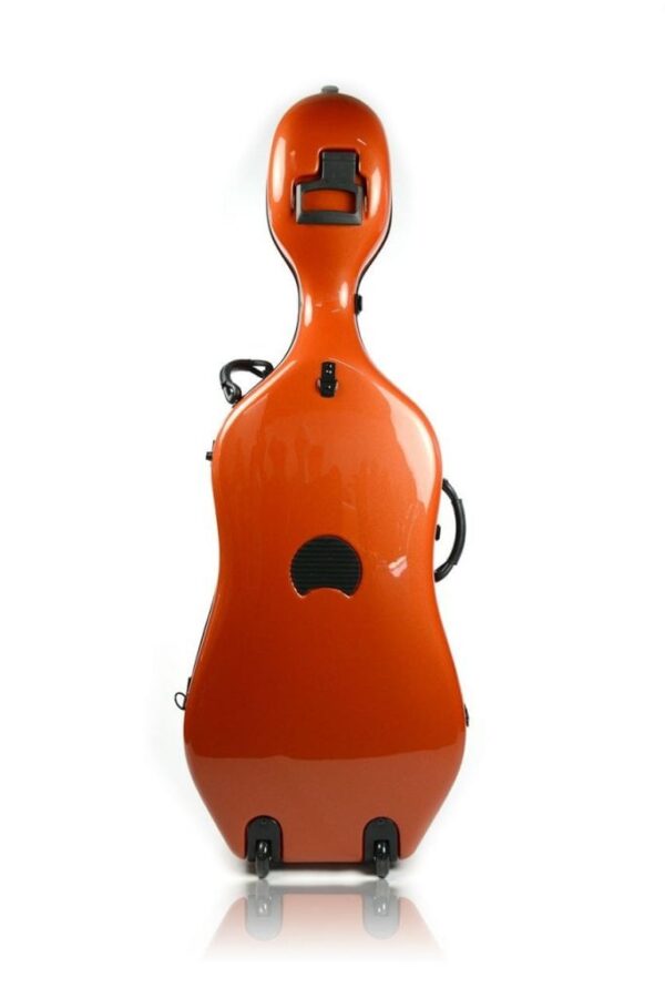 Bam Newtech Terracota cello case with wheels back