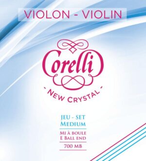 Corelli Crystal violin string set with Ball End medium