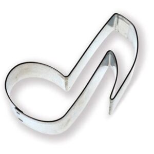 Music note shaped cookie cutter