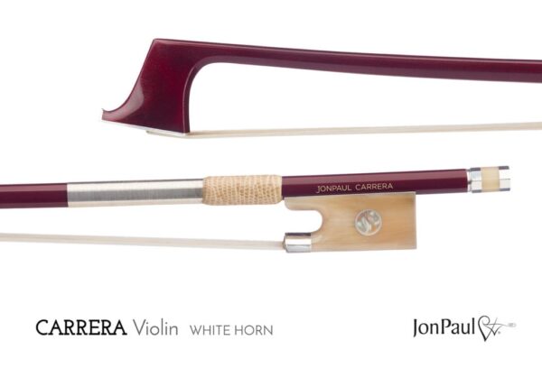 JonPaul Carrera Violin bow with Horn frog white