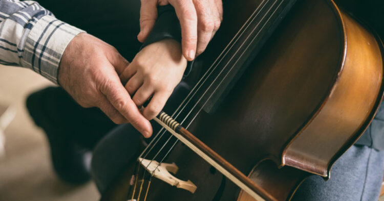 cellist teacher learning child