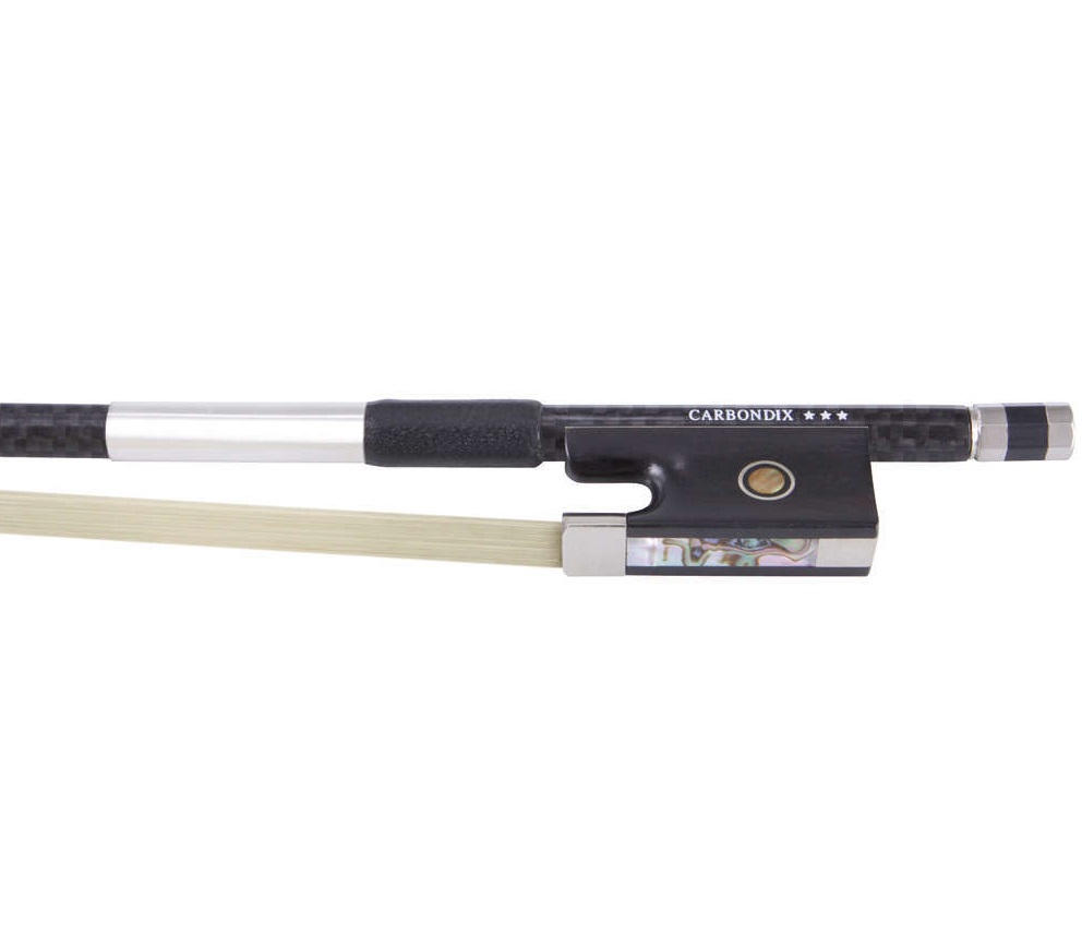 LMS Violin Bow Full Size 4/4 Carbon Fiber Violin Bows Well Balance Bow Lightweight Fiddle Bow Made with Ebony Frog Mongolian White Horse Hair for Student Professional 