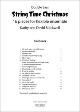 String Time Christmas Double Bass book