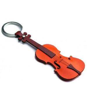 Leather Violin keyring
