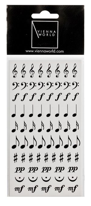 Sheet of Music Symbol stickers - Caswell's Strings UK