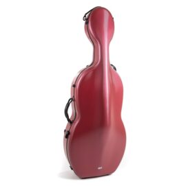 Gewa Pure Polycarbonate Cello case, RED with Wheels